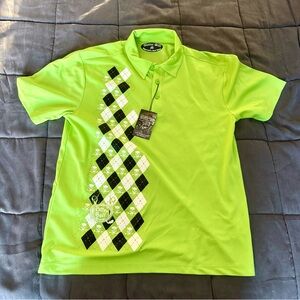 Tattoo Golf Men's Green Polo Shirt NWT